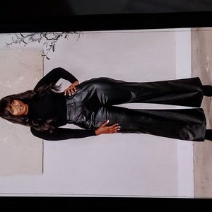 Ladies Faux vegan leather pants large